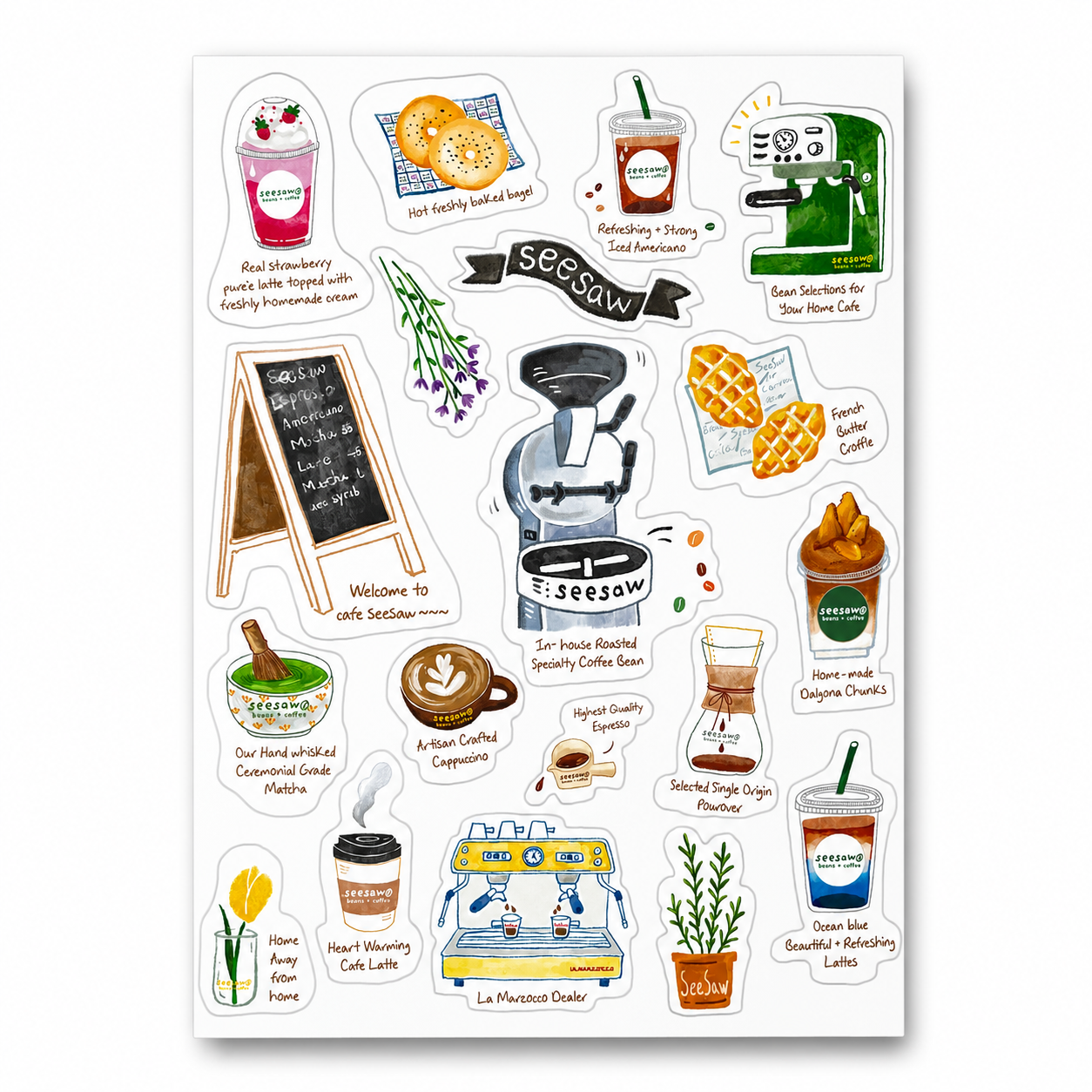 Seesaw Café Sticker Sheet